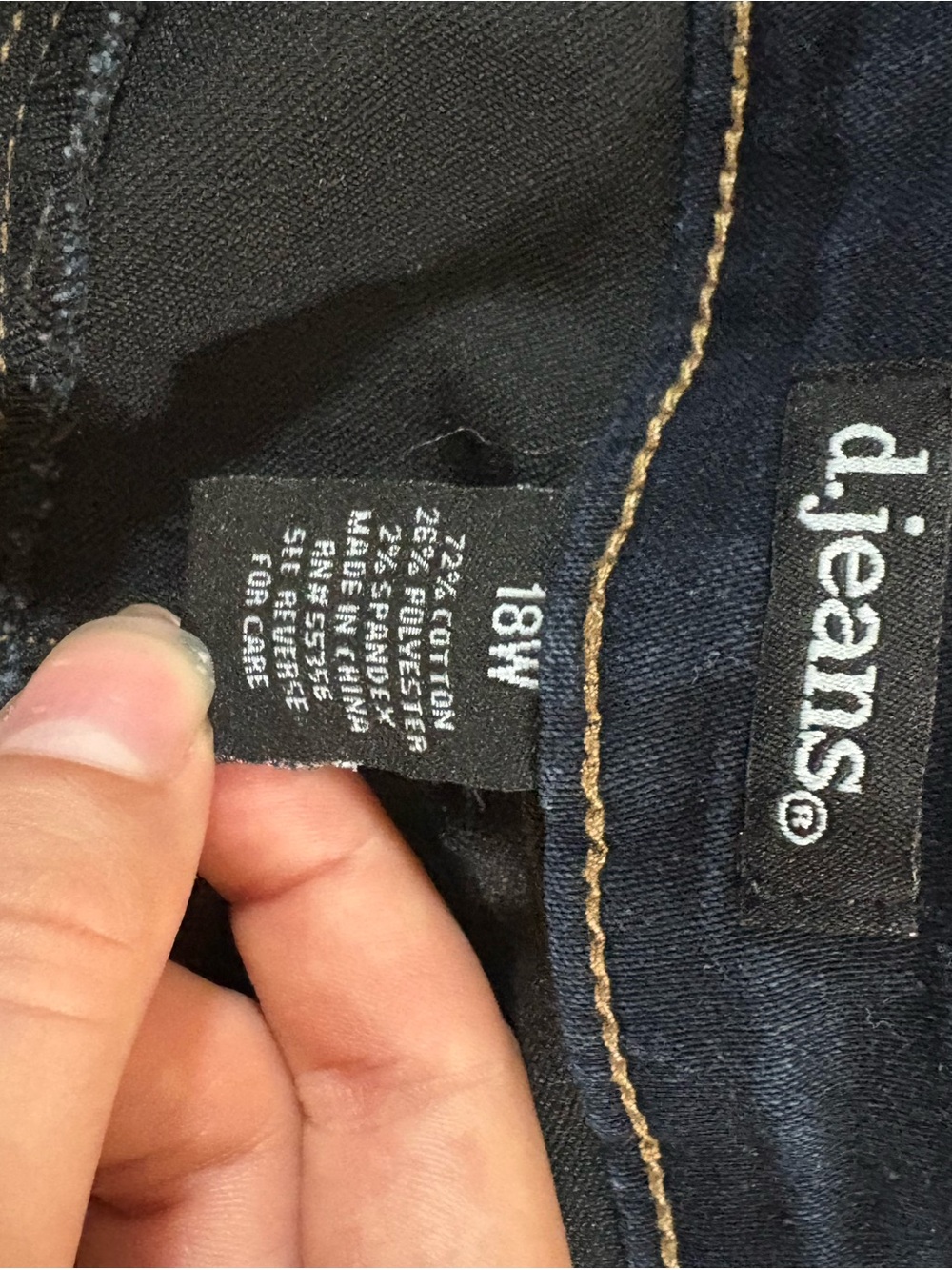 d.jeans Dark Indigo Skinny Jeans with Contrast Stitching - Picture 7 of 11
